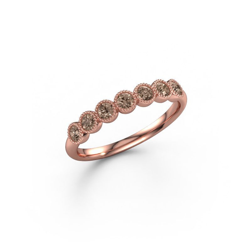 Bild von Ring Mariam half 585 Roségold Braun Diamant 0.385 crt
