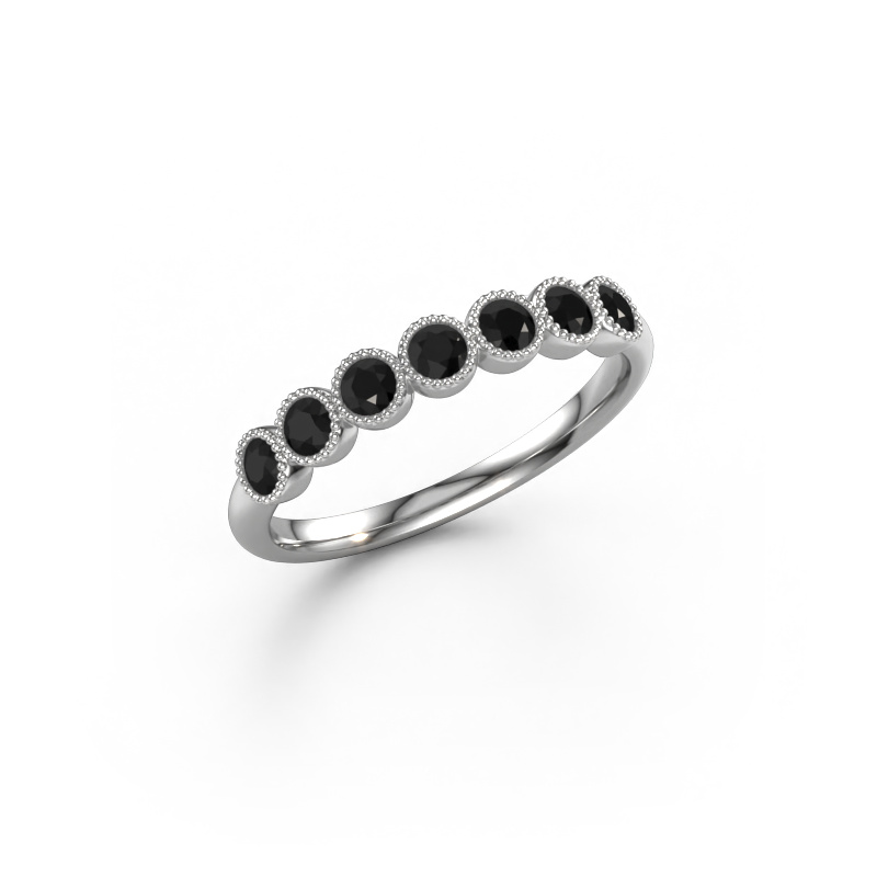 Image de Bague Mariam half 585 or blanc Diamant noir 0.462 crt