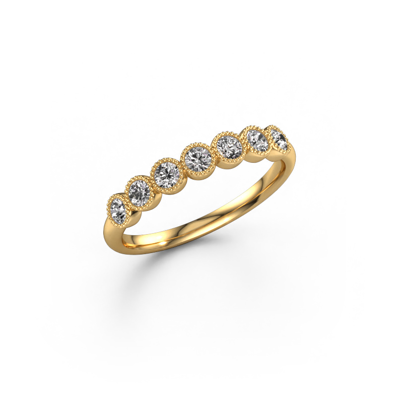 Image of Ring Mariam half 585 gold Lab grown diamond 0.385 crt