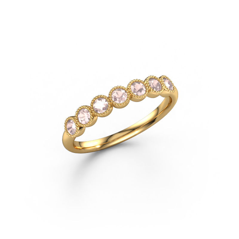 Image of Ring Mariam half 585 gold Morganite champagne 2.4 mm
