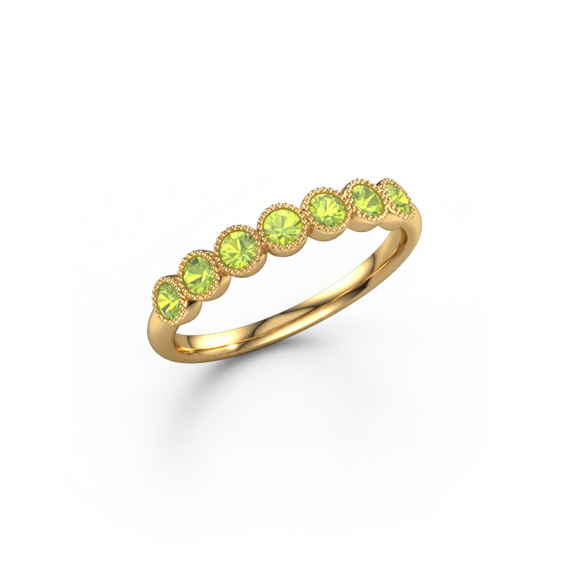 Image of Ring Mariam half 585 gold Peridot 2.4 mm