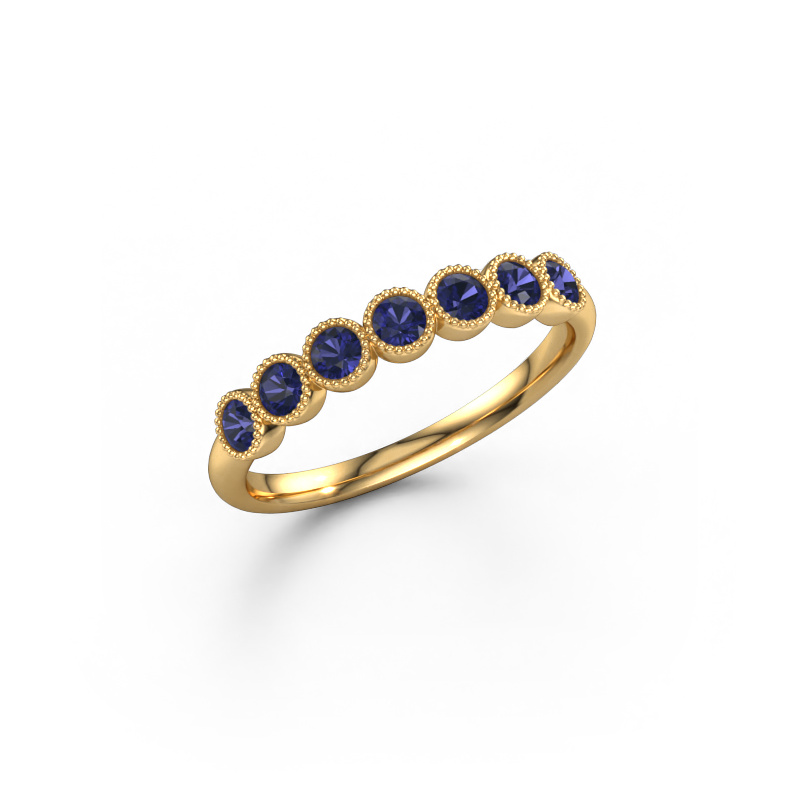 Image of Ring Mariam half 585 gold Sapphire 2.4 mm