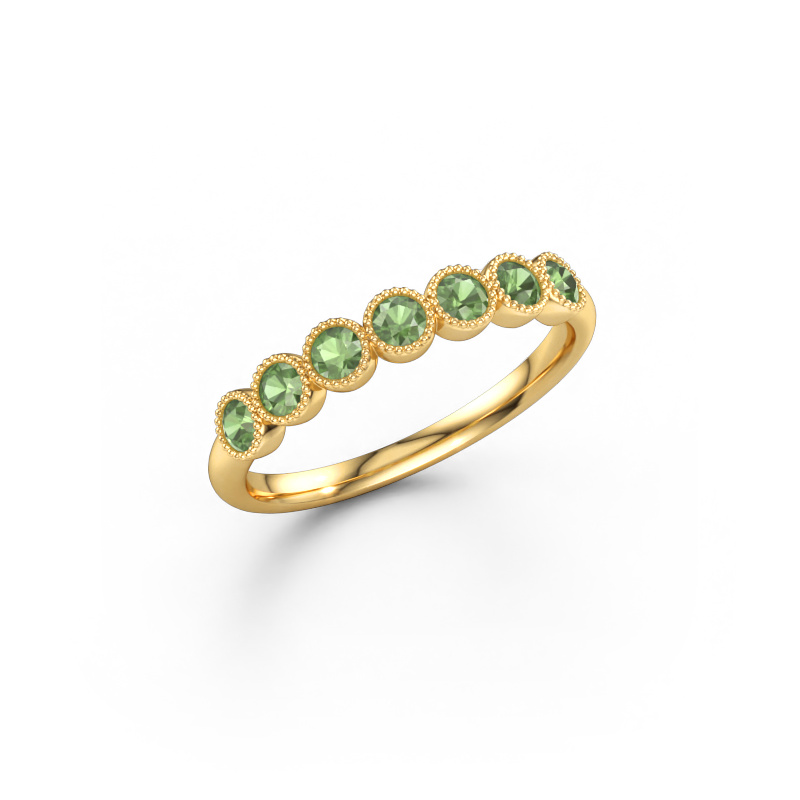Afbeelding van Ring Mariam half 585 goud Toermalijn groen 2.4 mm
