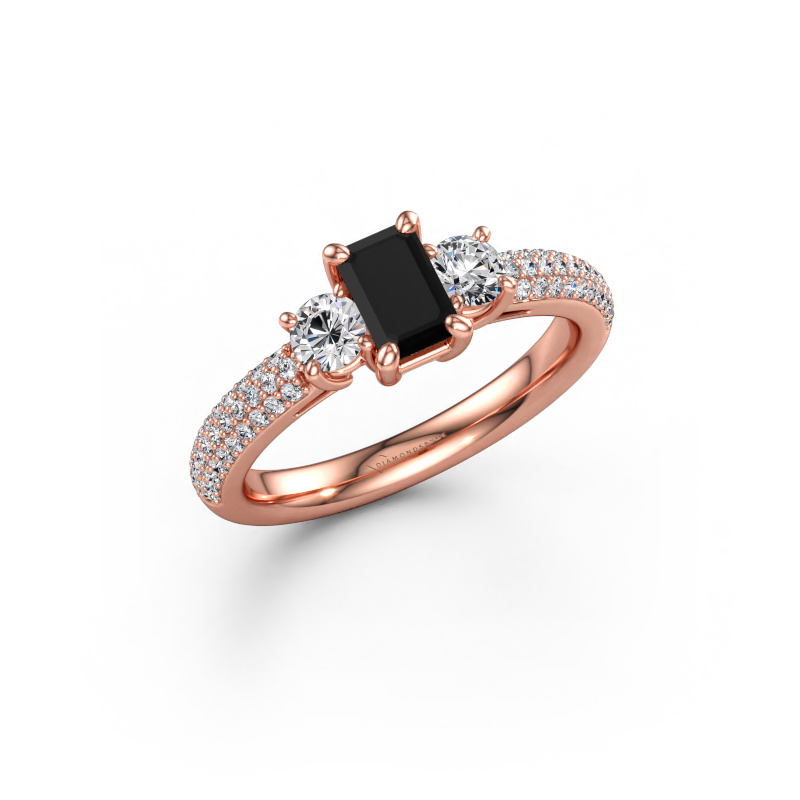 Immagine di Anello di fidanzamento Marielle EME 585 oro rosa Diamante nero 1.51 crt