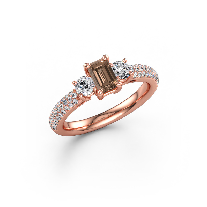 Image de Bague de fiançailles Marielle EME 585 or rose Diamant brun 1.37 crt