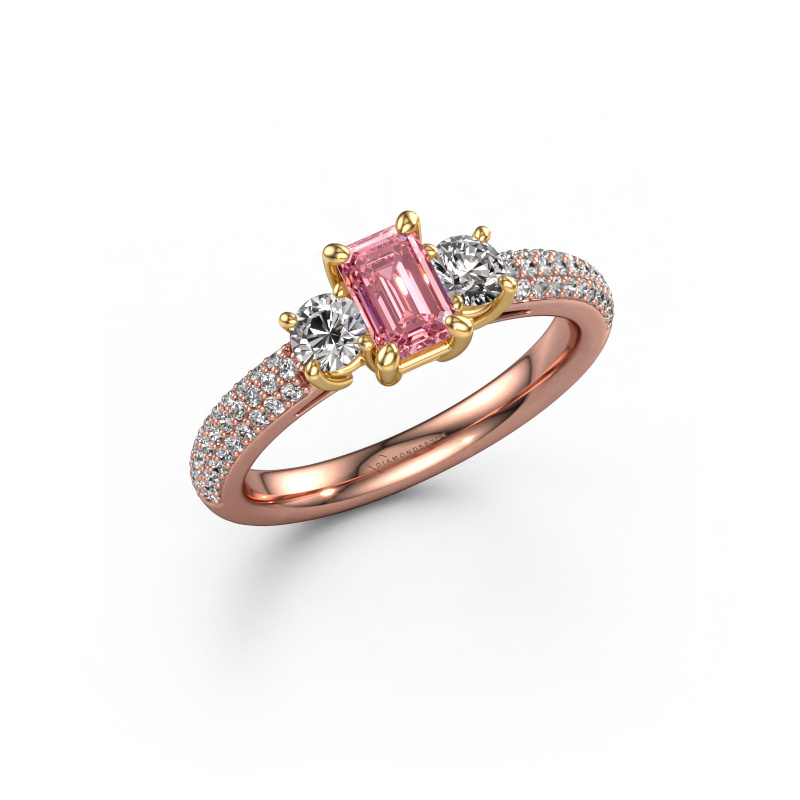 Bild von Verlobungsring Marielle EME 585 Roségold Rosa Labordiamant 6x4 mm