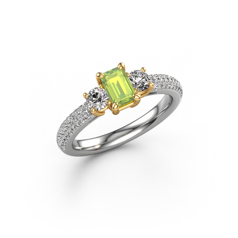 Bild von Verlobungsring Marielle EME 585 Weißgold Peridot 6x4 mm