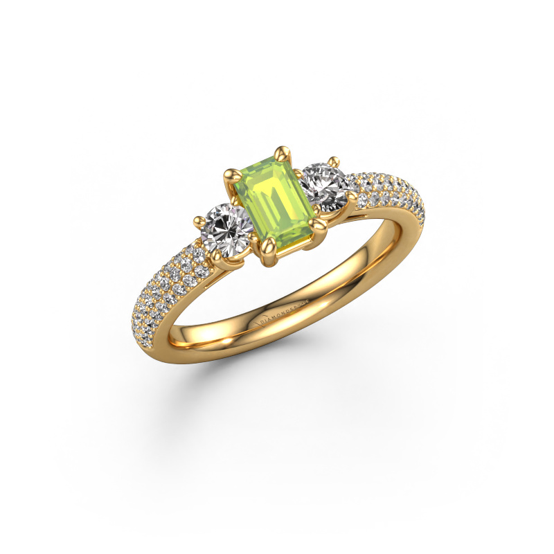 Image of Engagement ring Marielle EME 585 gold Peridot 6x4 mm