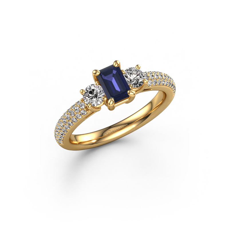 Image of Engagement ring Marielle EME 585 gold Sapphire 6x4 mm