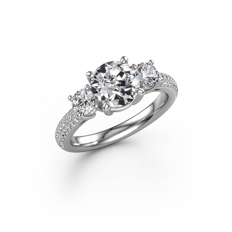 Afbeelding van Verlovingsring Marielle RND 950 platina Lab-grown diamant 2.17 crt