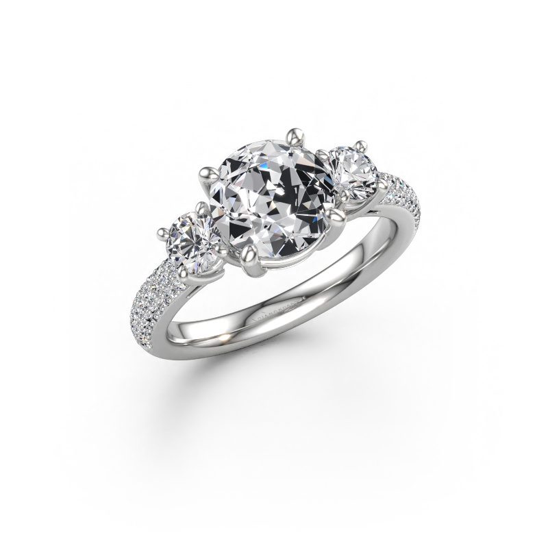 Immagine di Anello di fidanzamento Marielle RND 950 platino Diamante 2.78 crt