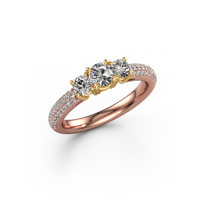 Bild von Verlobungsring Marielle RND 585 Roségold Diamant 0.97 crt
