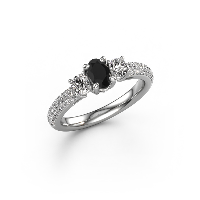 Bild von Verlobungsring Marielle OVL 950 Platin Schwarz Diamant 1.45 crt