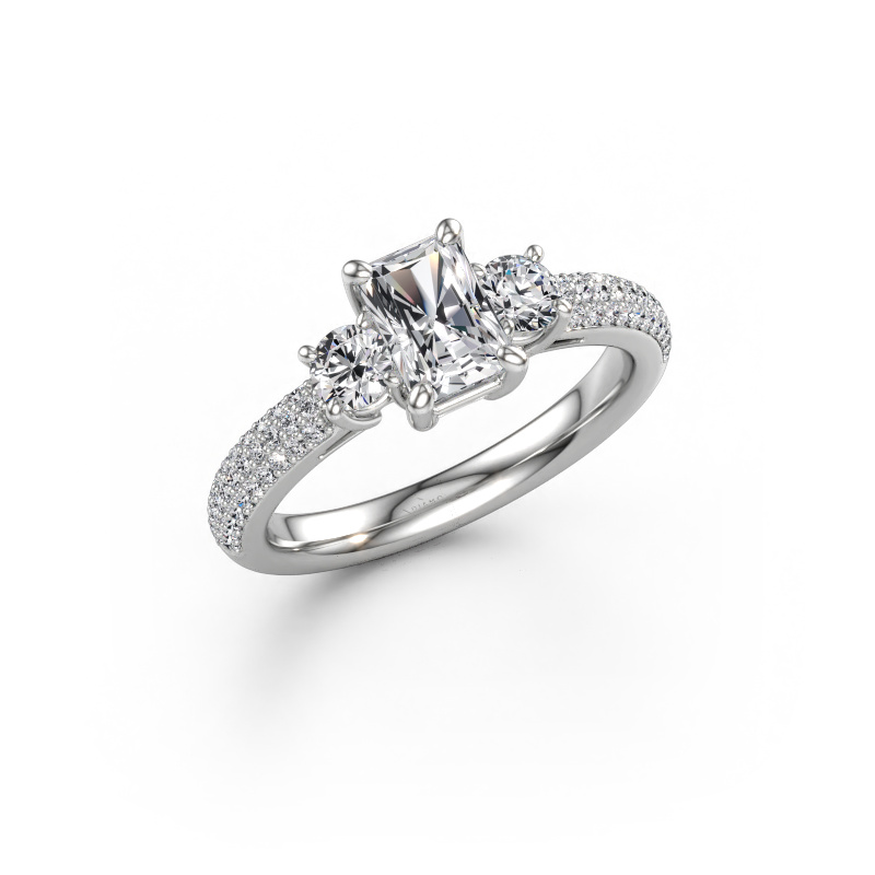Bild av Förlovningsring Marielle RAD 950 platina Diamant 1.42 crt