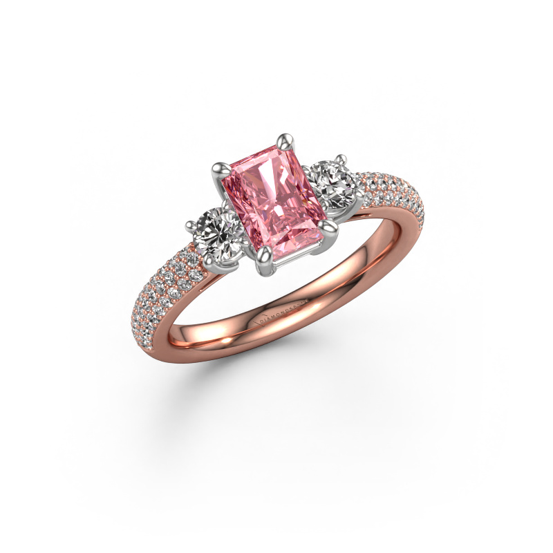 Bild von Verlobungsring Marielle RAD 585 Roségold Rosa Labordiamant 7x5 mm