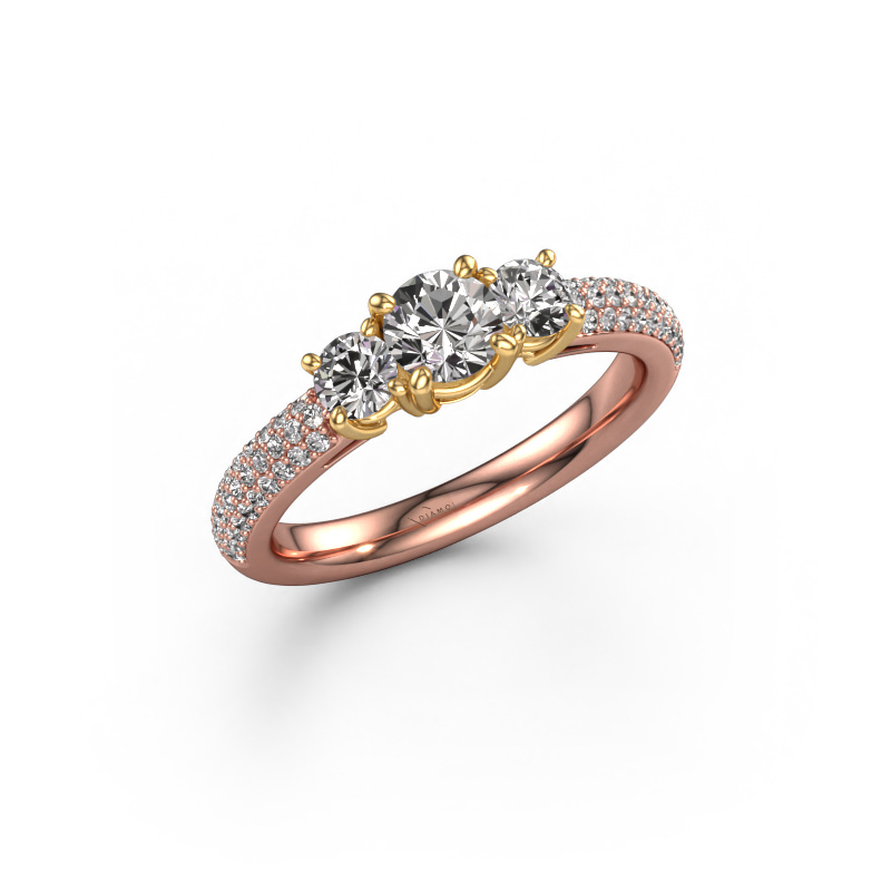 Image of Engagement ring Marielle RND 585 rose gold Diamond 1.07 crt