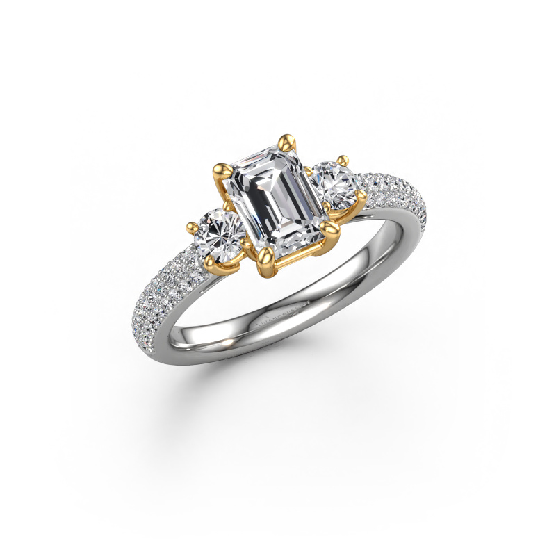 Image de Bague de fiançailles Marielle EME 585 or blanc Diamant synthétique 1.820 crt