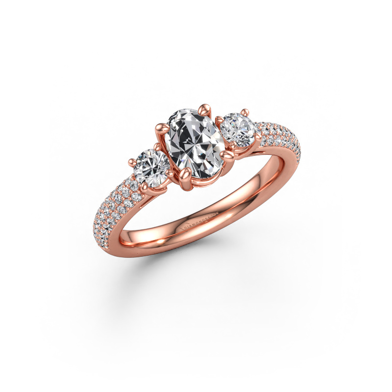 Bild av Förlovningsring Marielle OVL 585 roséguld Diamant 1.47 crt