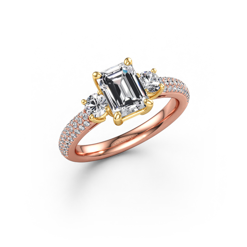 Afbeelding van Verlovingsring Marielle EME 585 rosé goud Diamant 2.17 crt