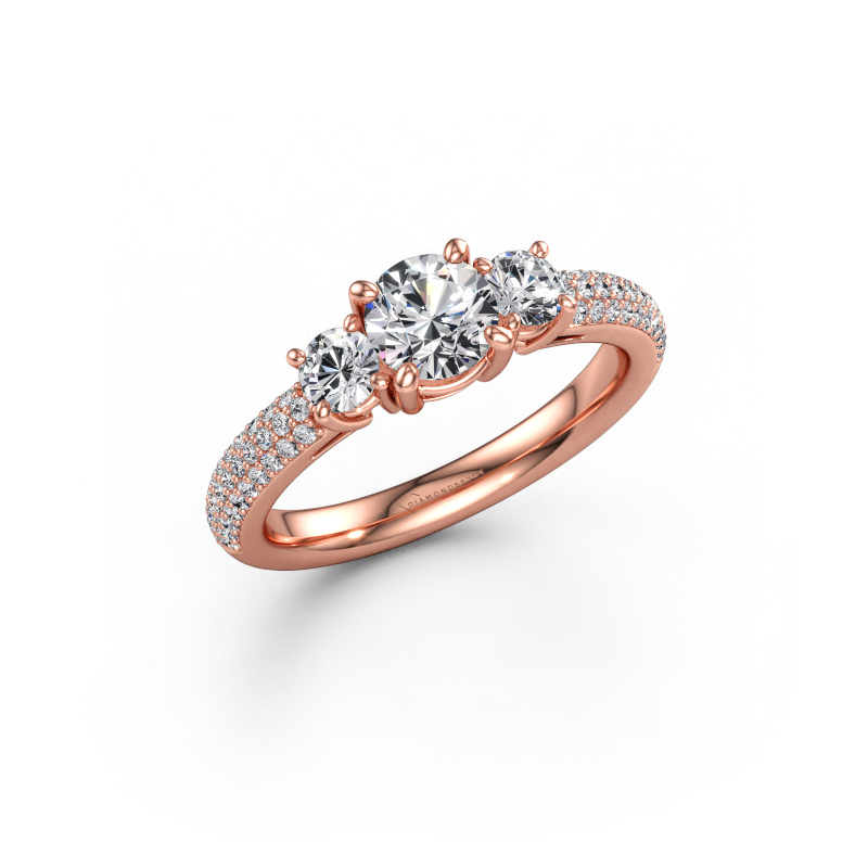Immagine di Anello di fidanzamento Marielle RND 585 oro rosa Diamante 1.27 crt