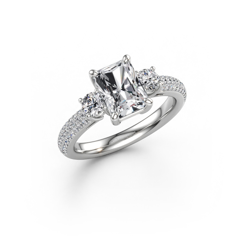 Bild av Förlovningsring Marielle RAD 950 platina Diamant 2.42 crt