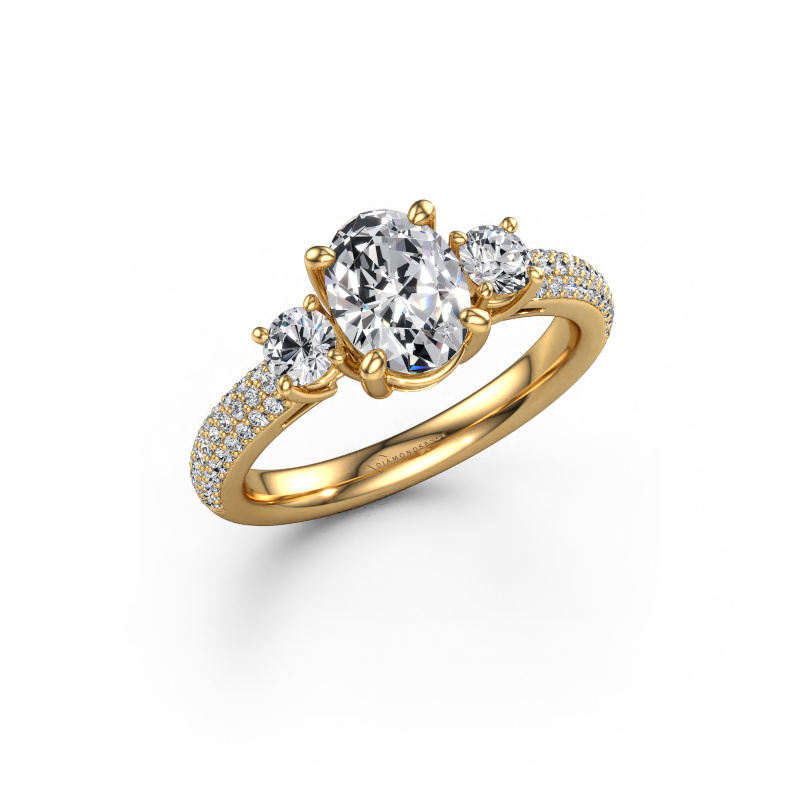 Afbeelding van Verlovingsring Marielle OVL 585 goud Lab-grown diamant 1.77 crt