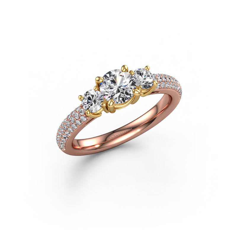 Bild von Verlobungsring Marielle RND 585 Roségold Diamant 1.37 crt