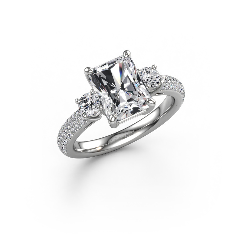 Bild von Verlobungsring Marielle RAD 950 Platin Lab-grown Diamant 3.17 crt