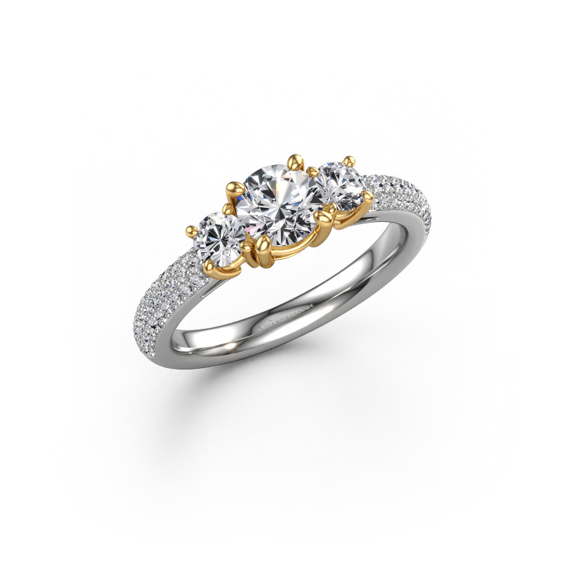 Bild von Verlobungsring Marielle RND 585 Weißgold Diamant 1.37 crt