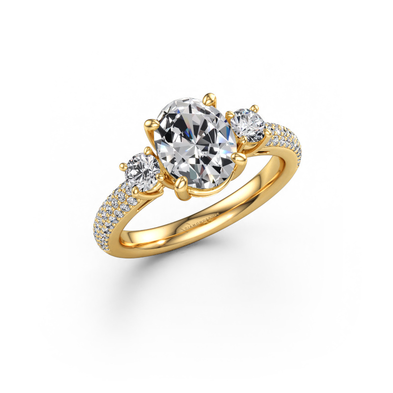 Afbeelding van Verlovingsring Marielle OVL 585 goud Diamant 2.47 crt