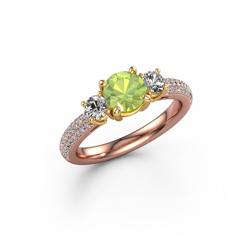 Bild von Verlobungsring Marielle RND 585 Roségold Peridot 6 mm