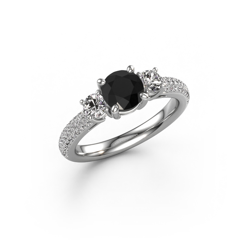 Bild von Verlobungsring Marielle RND 950 Platin Schwarz Diamant 1.63 crt