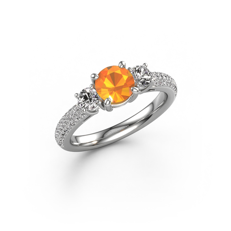 Image of Engagement ring Marielle RND 950 platinum Citrin 6 mm