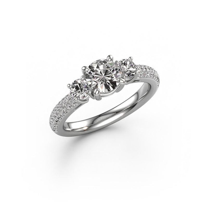 Image of Engagement ring Marielle RND 950 platinum Lab grown diamond 1.47 crt