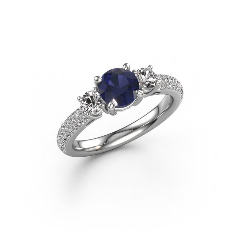 Image of Engagement ring Marielle RND 950 platinum Sapphire 6 mm