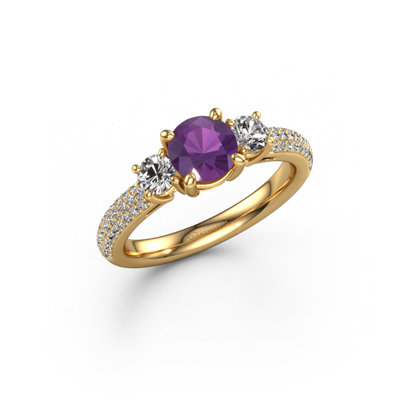 Bild von Verlobungsring Marielle RND 585 Gold Amethyst 6 mm