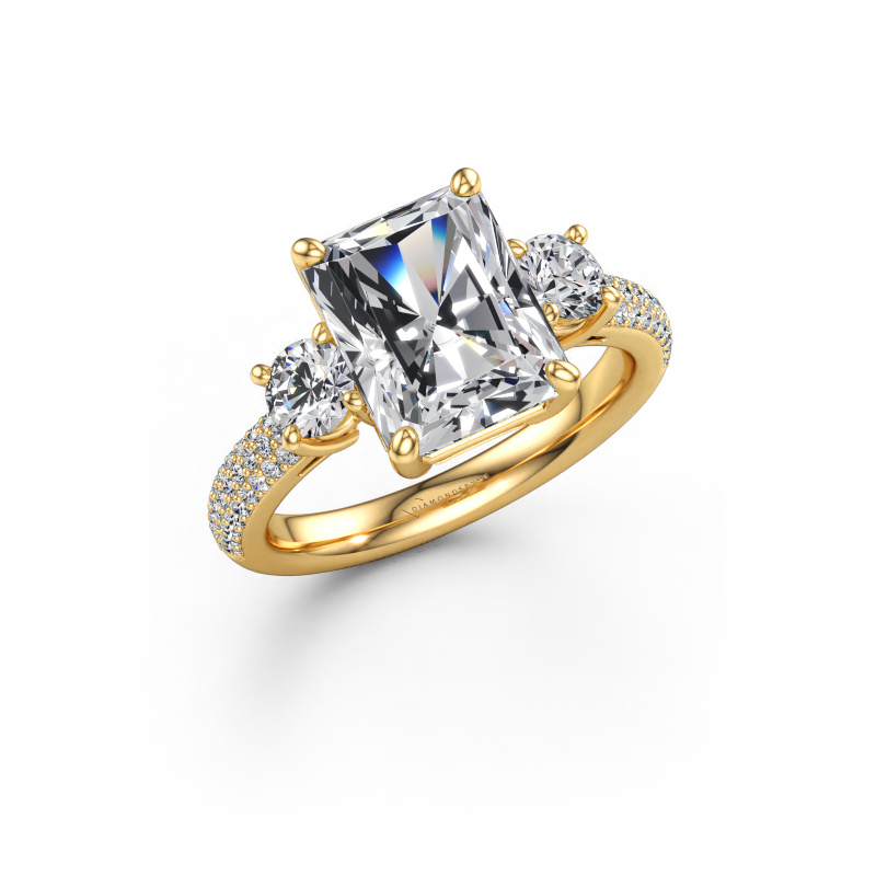 Bild av Förlovningsring Marielle RAD 585 gult guld Labbodlad diamant 4.28 crt