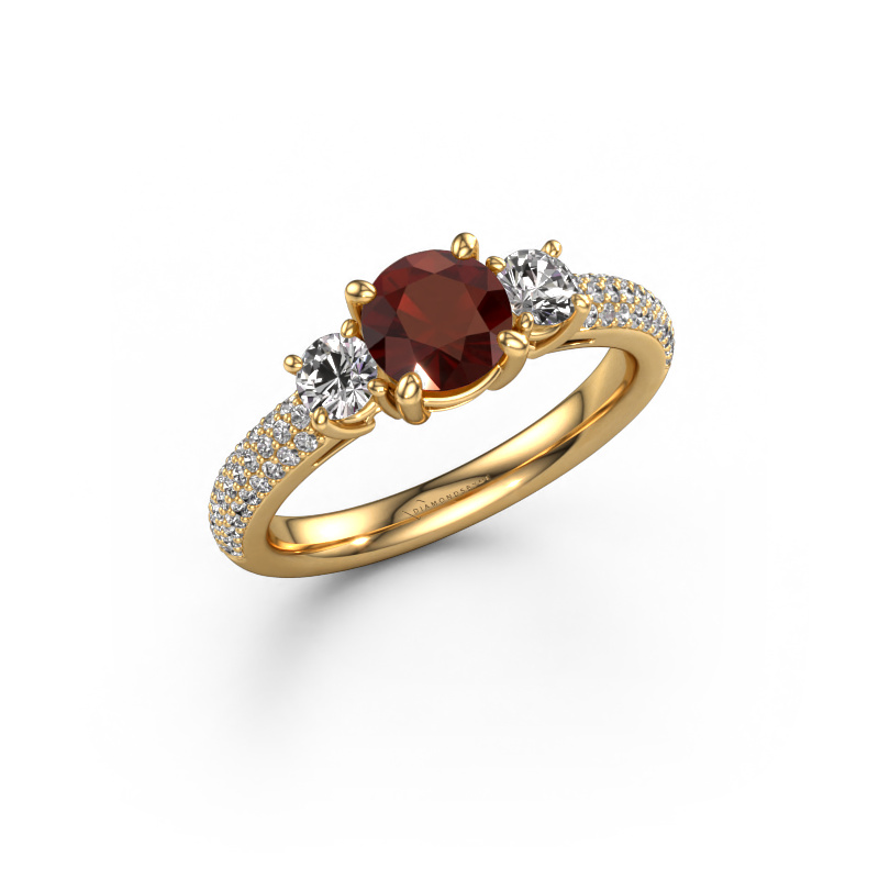 Image of Engagement ring Marielle RND 585 gold Garnet 6 mm