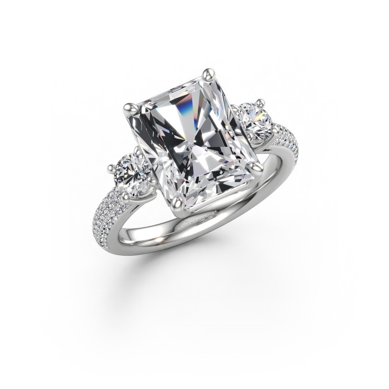 Immagine di Anello di fidanzamento Marielle RAD 585 oro bianco Diamante lab grown 5.83 crt