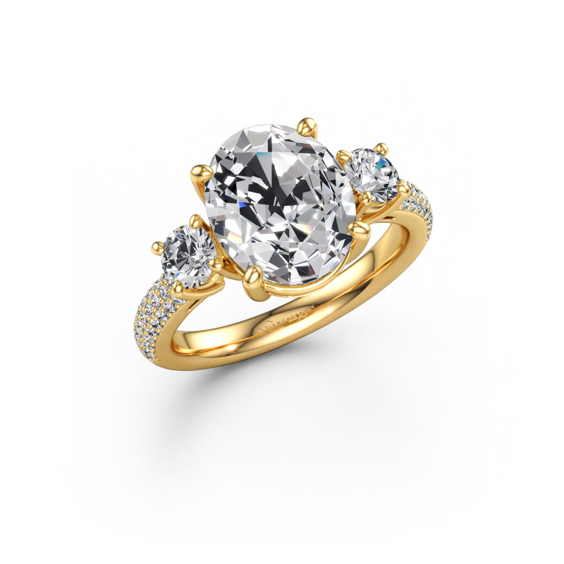 Bild av Förlovningsring Marielle OVL 585 gult guld Labbodlad diamant 4.63 crt