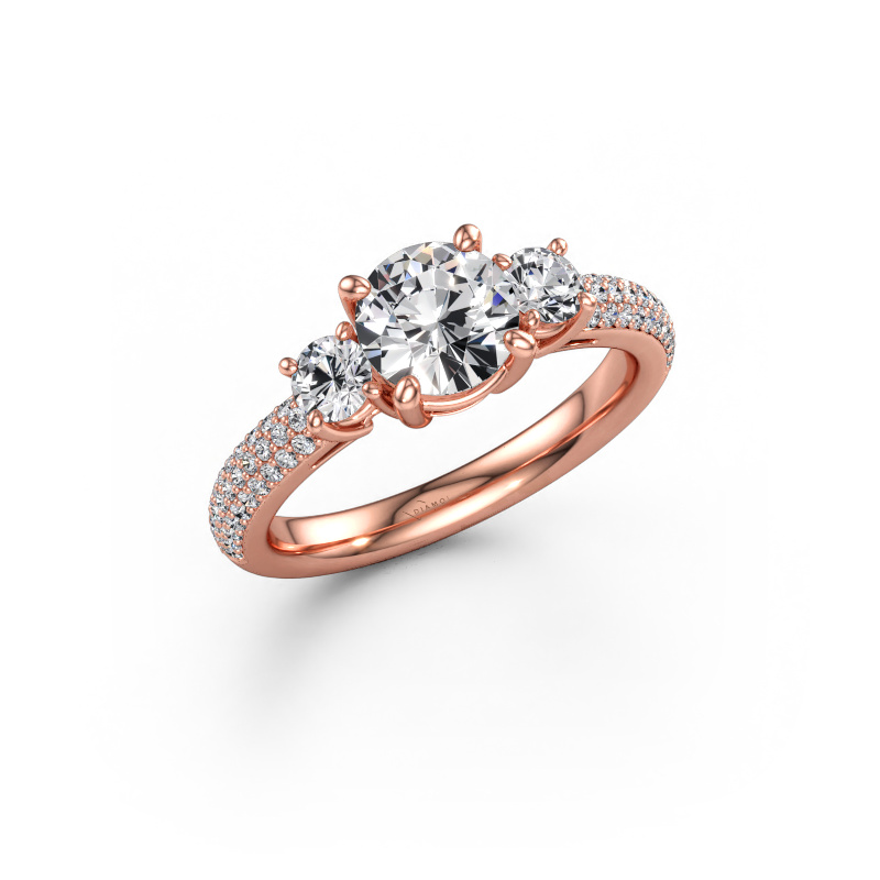 Immagine di Anello di fidanzamento Marielle RND 585 oro rosa Diamante 1.67 crt
