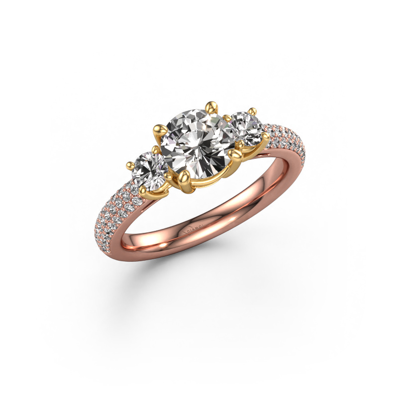 Image of Engagement ring Marielle RND 585 rose gold Diamond 1.67 crt