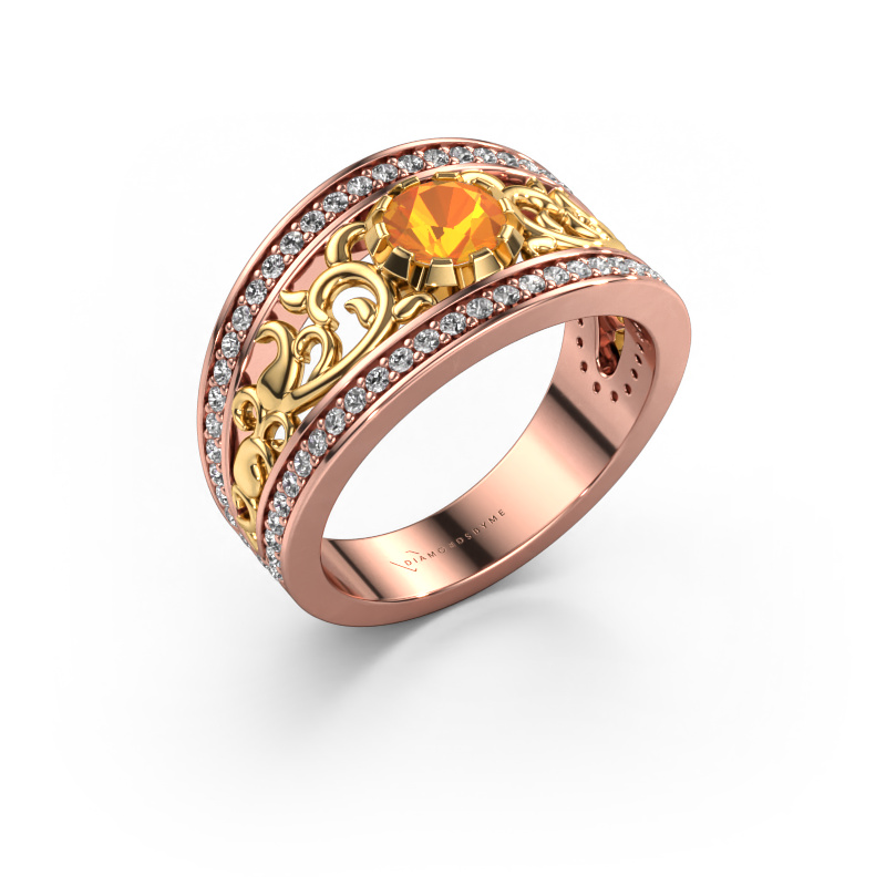 Image of Ring Marilee 585 rose gold Citrin 5 mm