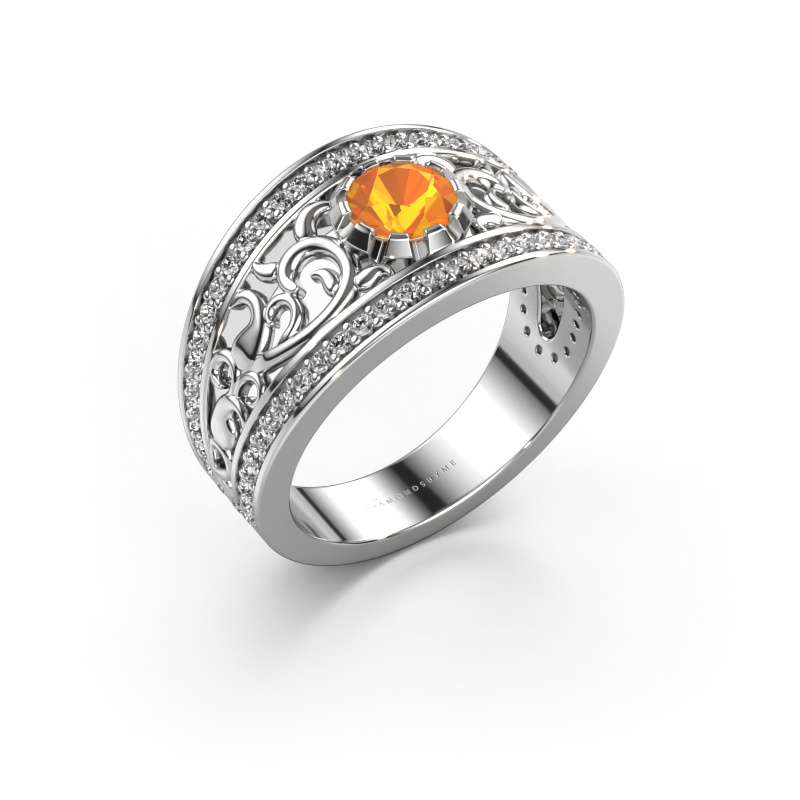 Image of Ring Marilee 950 platinum Citrin 5 mm