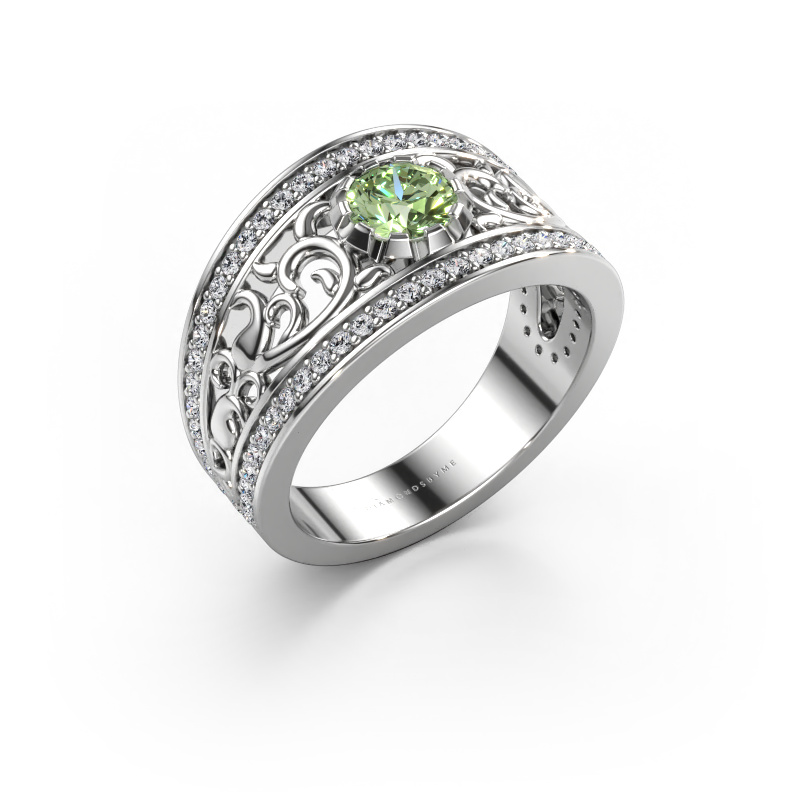 Image of Ring Marilee 950 platinum Green lab grown diamond 5 mm