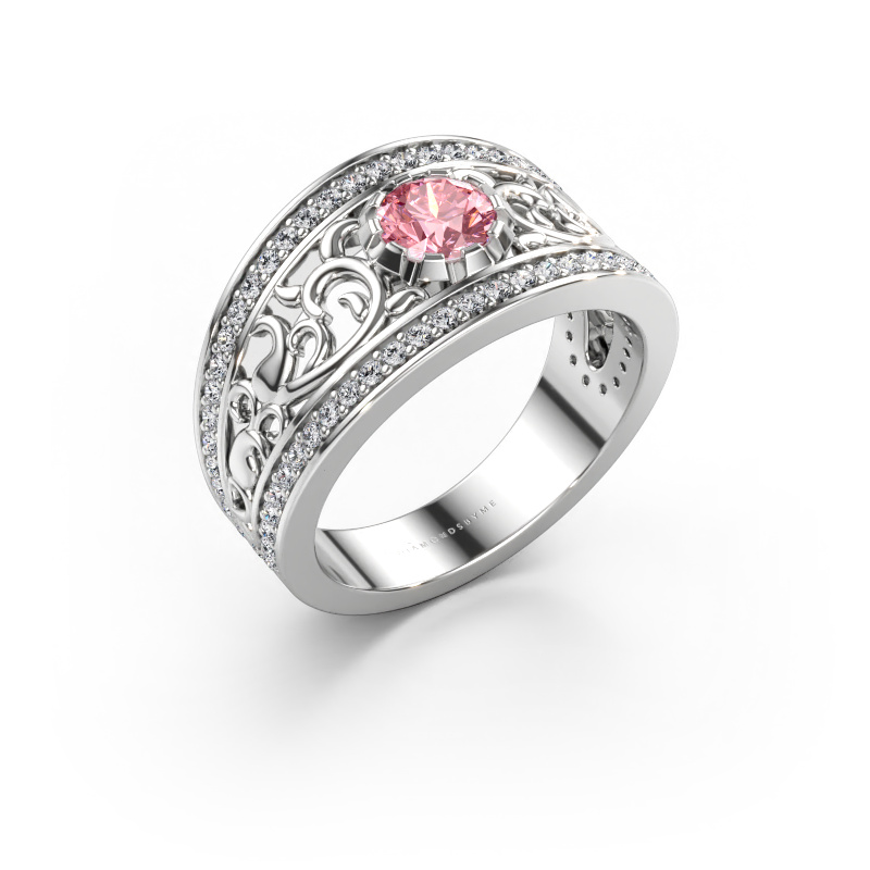 Immagine di Anello Marilee 950 platino Diamante lab grown rosa 5 mm