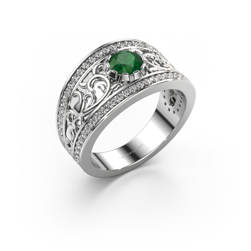 Image of Ring Marilee 950 platinum Emerald 5 mm