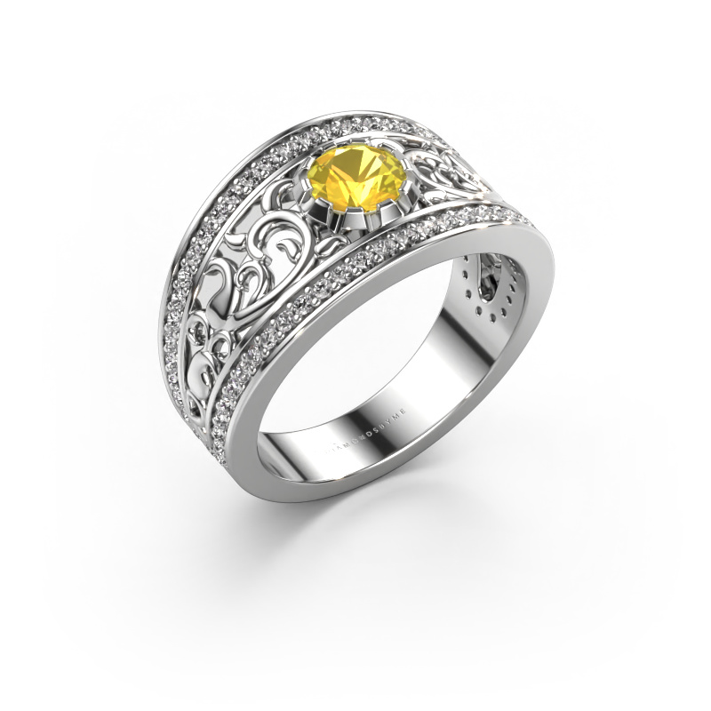 Image of Ring Marilee 950 platinum Yellow sapphire 5 mm