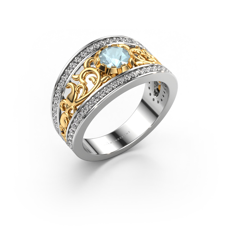 Image of Ring Marilee 585 white gold Aquamarine 5 mm