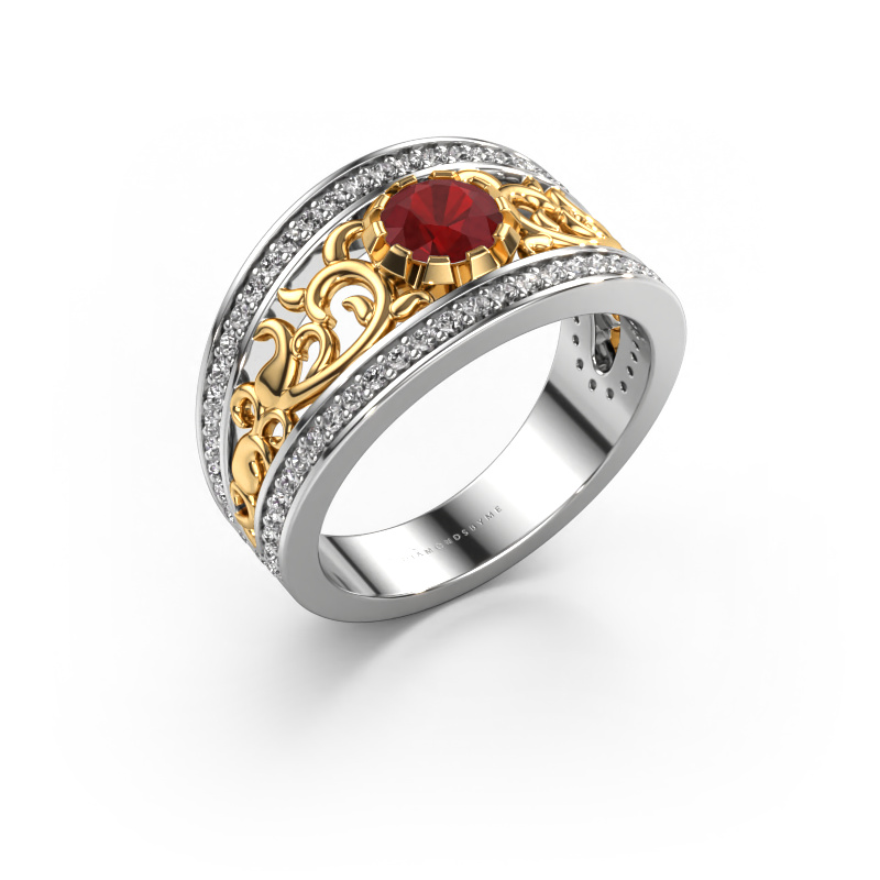Image of Ring Marilee 585 white gold Ruby 5 mm